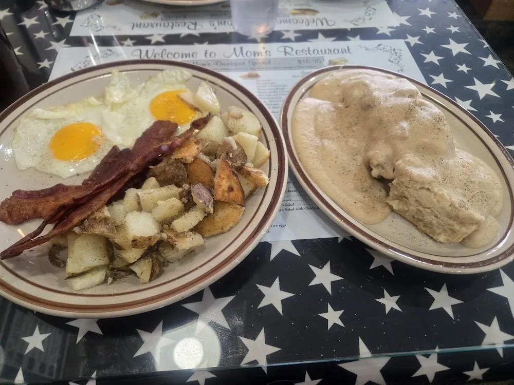 Biscuits and Gravy Eggs Potatoes