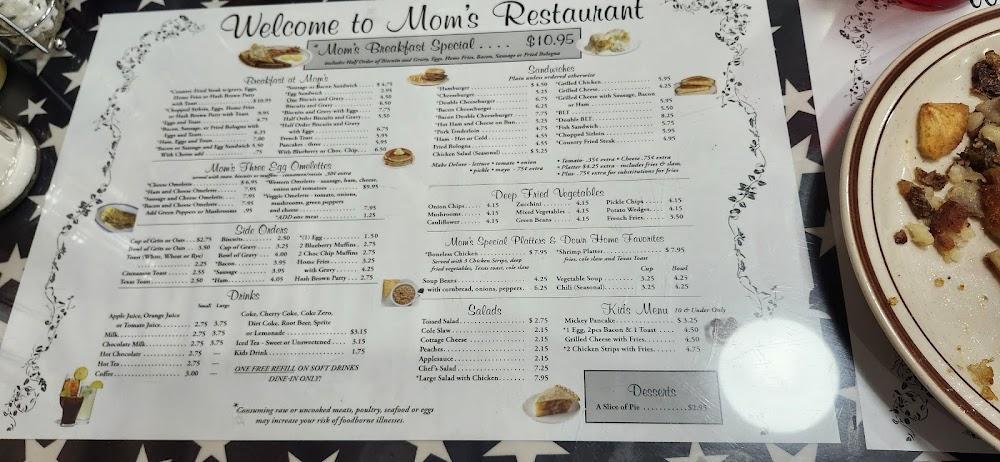 Mom's Restaurant Menu image 4